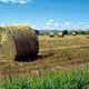 Hay Bale in Field Photograph